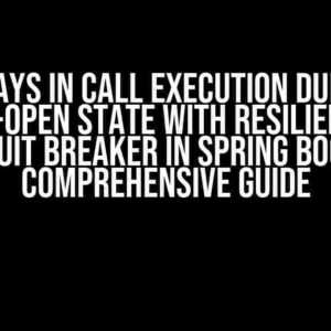 Delays in Call Execution During Half-Open State with Resilience4j Circuit Breaker in Spring Boot: A Comprehensive Guide