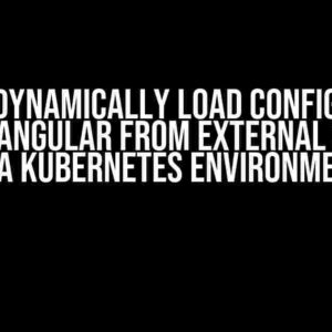 How to Dynamically Load Configuration Files in Angular from External Sources in a Kubernetes Environment