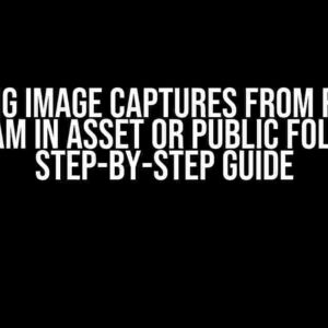 Saving Image Captures from React Webcam in Asset or Public Folder: A Step-by-Step Guide